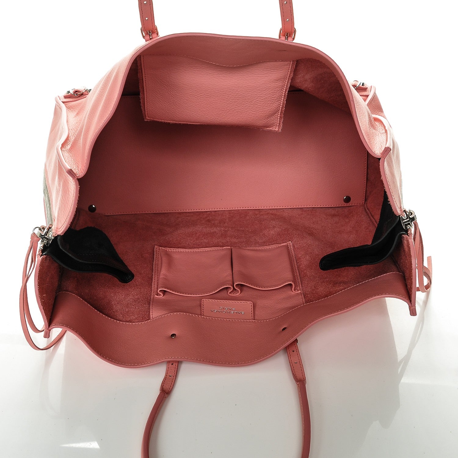 Balenciaga Veau Papier A4 Zip Around Tote Rose Flamingo 5 of 6
