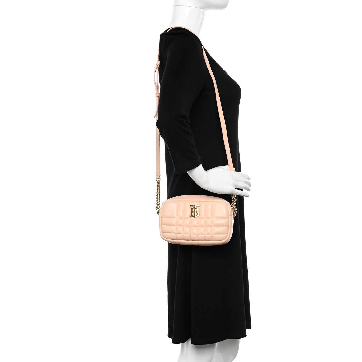 Burberry Lambskin Quilted Mini Lola Camera Bag Peach 3 of 13