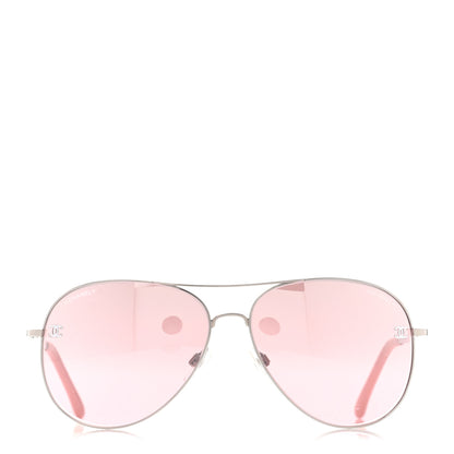 Chanel CC Aviator Sunglasses 4189-T-Q Pink 2 of 8