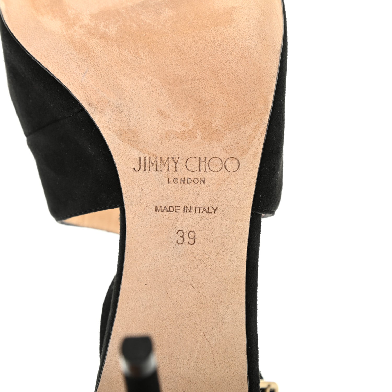 Jimmy Choo Suede Emily 100 Sandal 39 Black 6 of 8