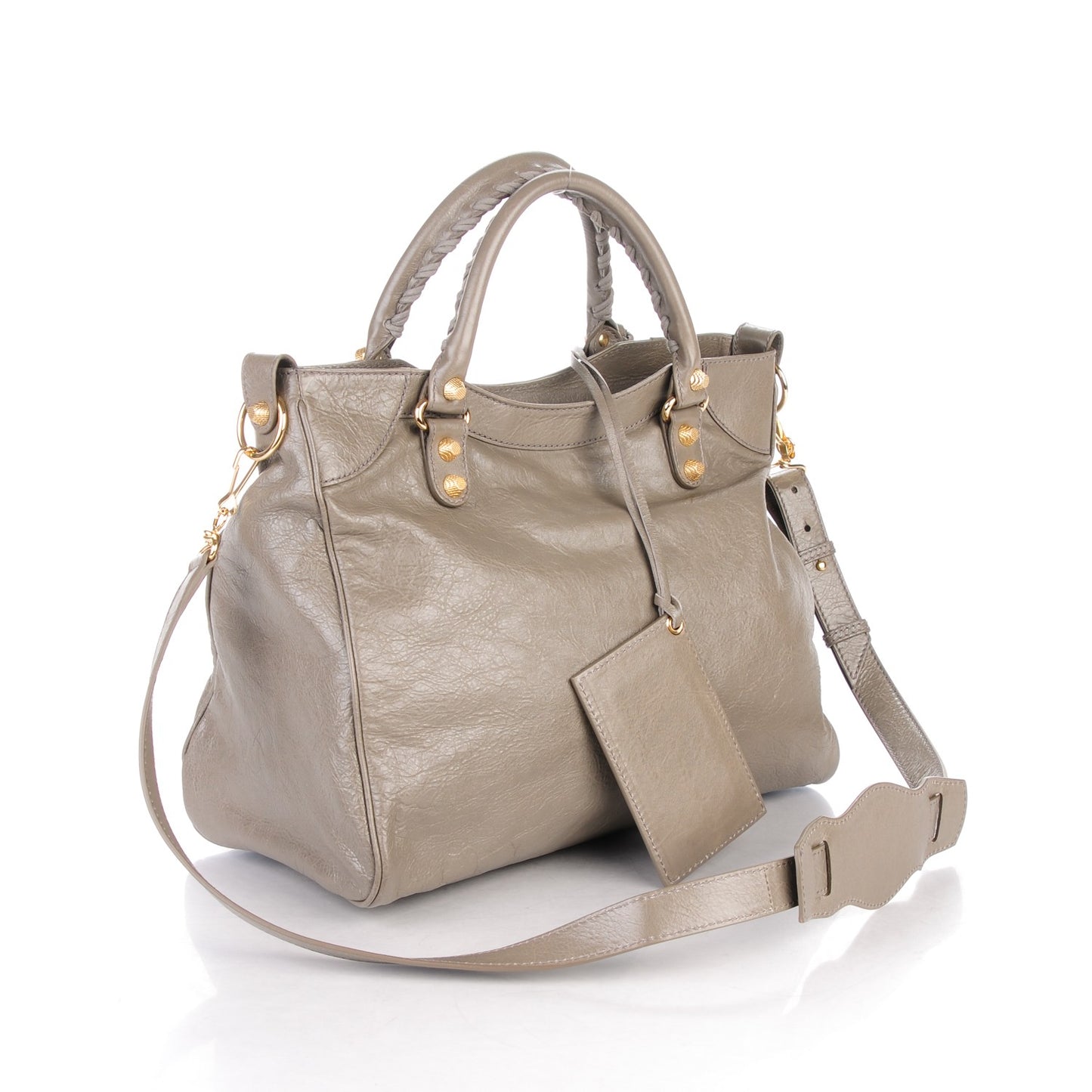 Agneau Giant 12 Gold Hardware Velo Beige Liege