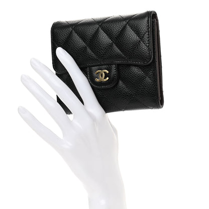 Chanel Caviar Quilted Compact Flap Wallet Black 2 of 11
