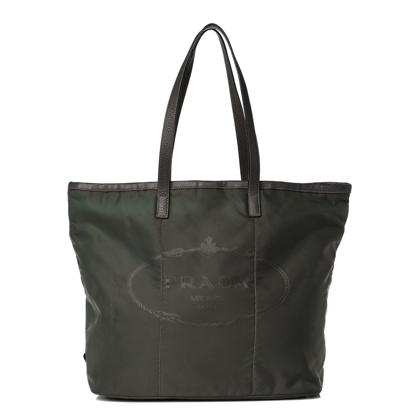 Tessuto Nylon Logo Tote Green
