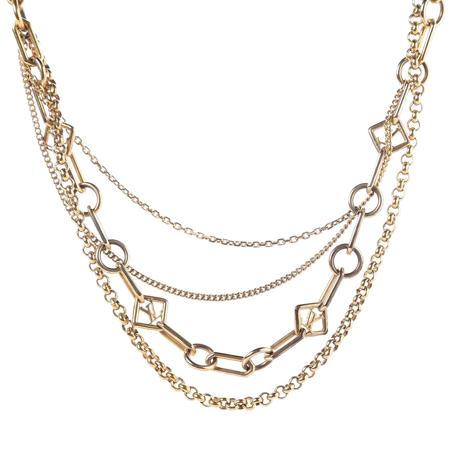 Louis Vuitton Collier Vegas Chain Necklace Gold 1 of 4