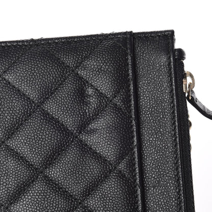 Chanel Caviar Quilted Boy Wallet On Chain WOC Black 12 of 13