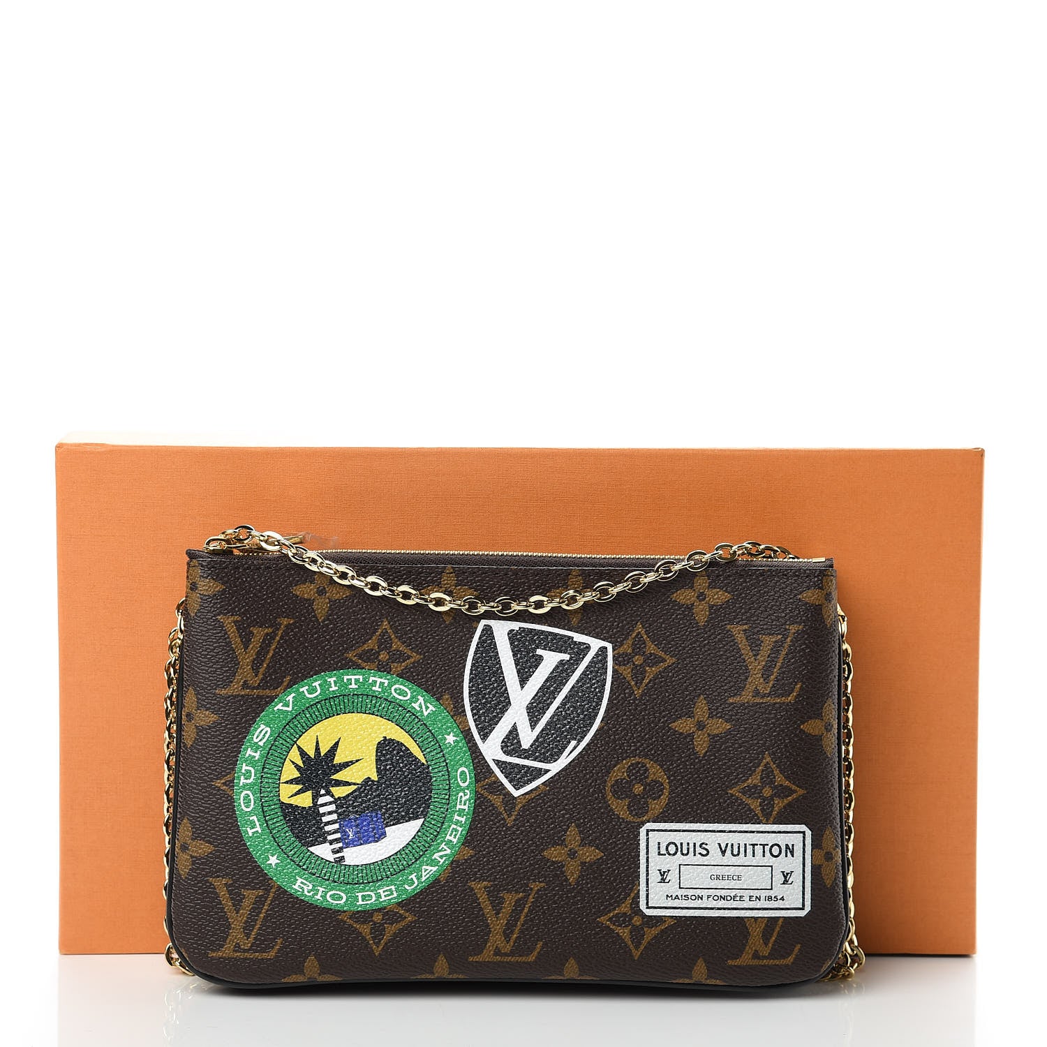 Louis Vuitton Monogram World Tour Double Zip Pochette 12 of 12
