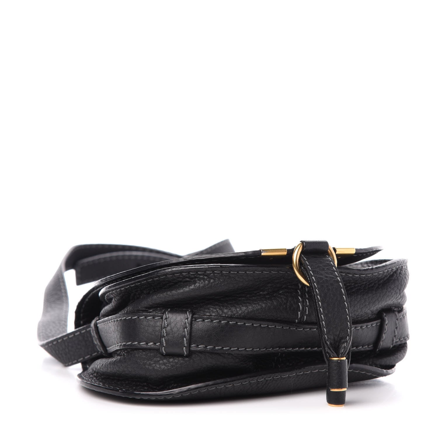 Chloe Calfskin Mini Marcie Round Crossbody Bag Black 4 of 10