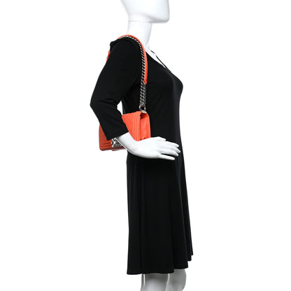 Chanel Caviar Quilted Small Boy Flap Orange 2 of 12