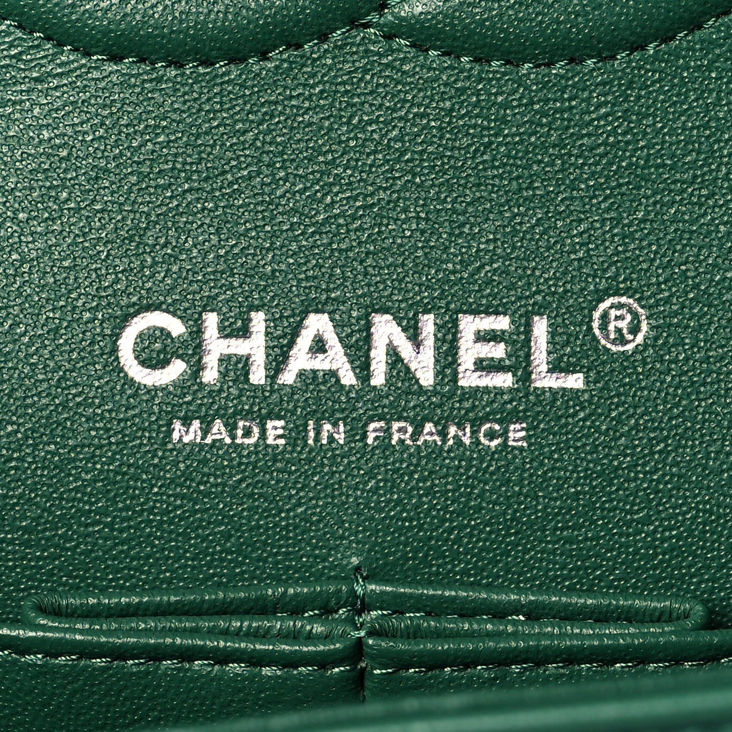 Chanel Lambskin Quilted Medium Double Flap Green 6 of 11