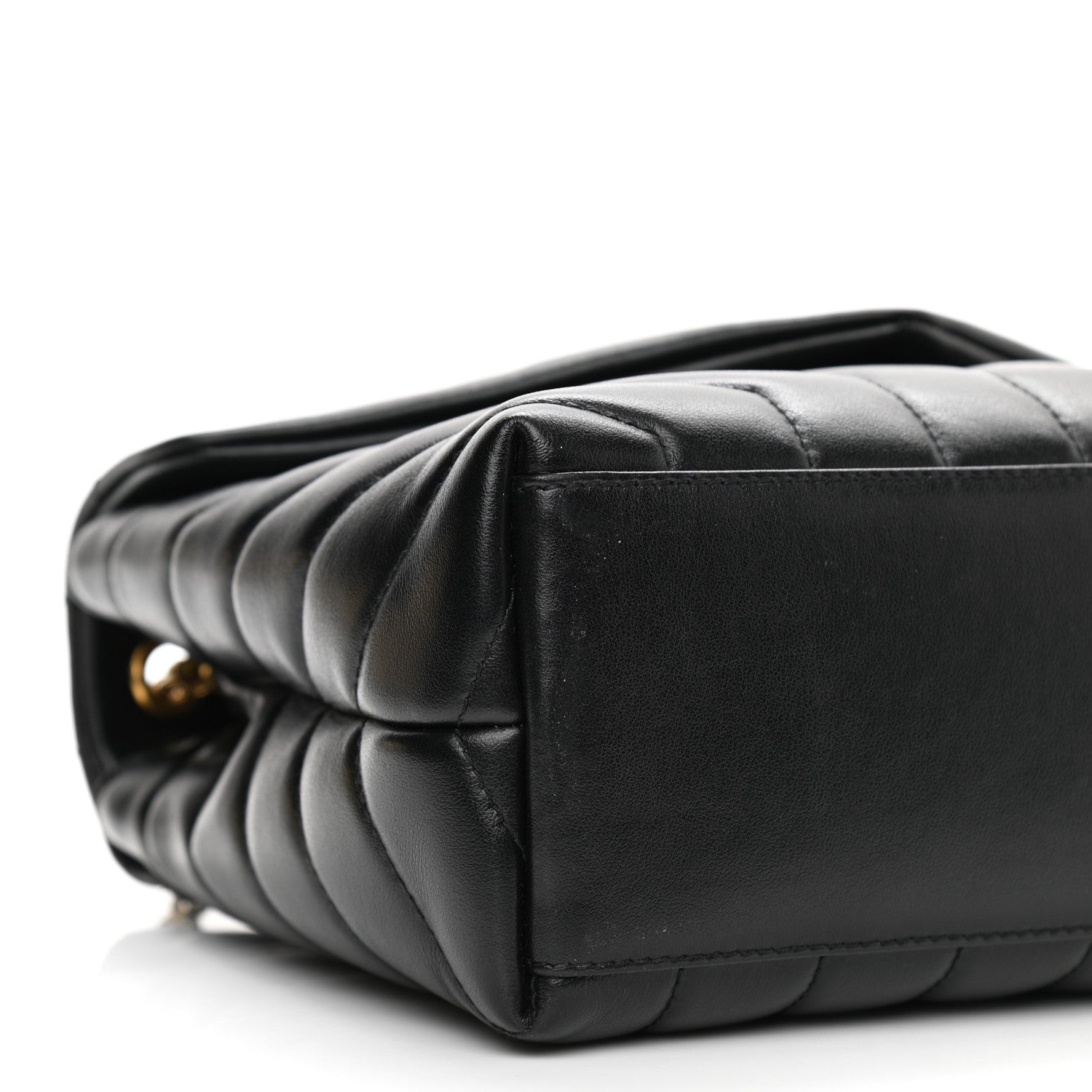 Saint Laurent Calfskin Y Quilted Monogram Small Loulou Chain Satchel Black 10 of 11