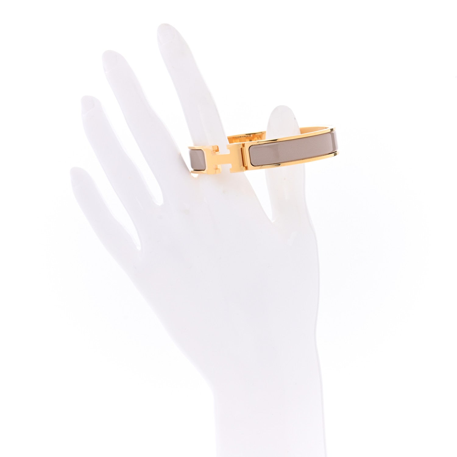 Hermes Enamel Narrow Clic Clac H Bracelet GM Marron Glace 2 of 5
