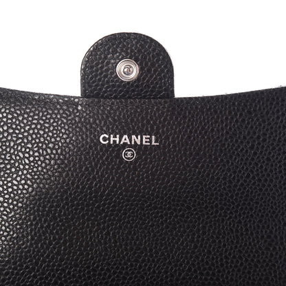 Chanel Caviar Quilted Large Gusset Flap Wallet Black 6 of 11