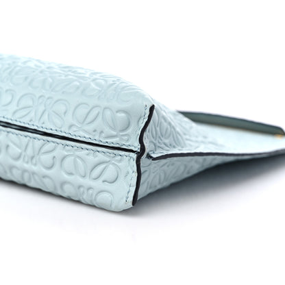 Loewe Calfskin Embossed Repeat T Pouch Light Blue 8 of 8