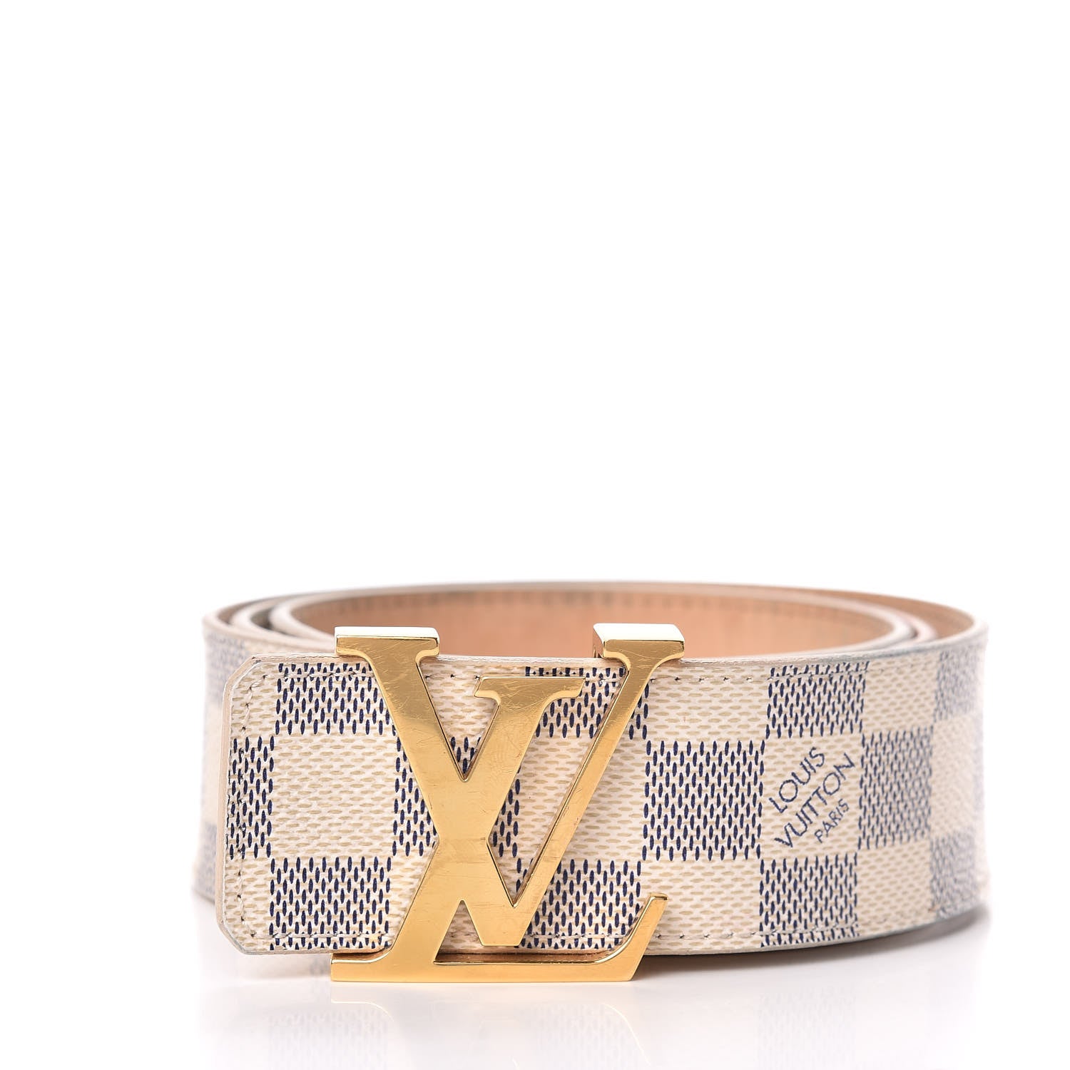 Louis Vuitton Damier Azur LV Initiales Belt 85 34 8 of 12