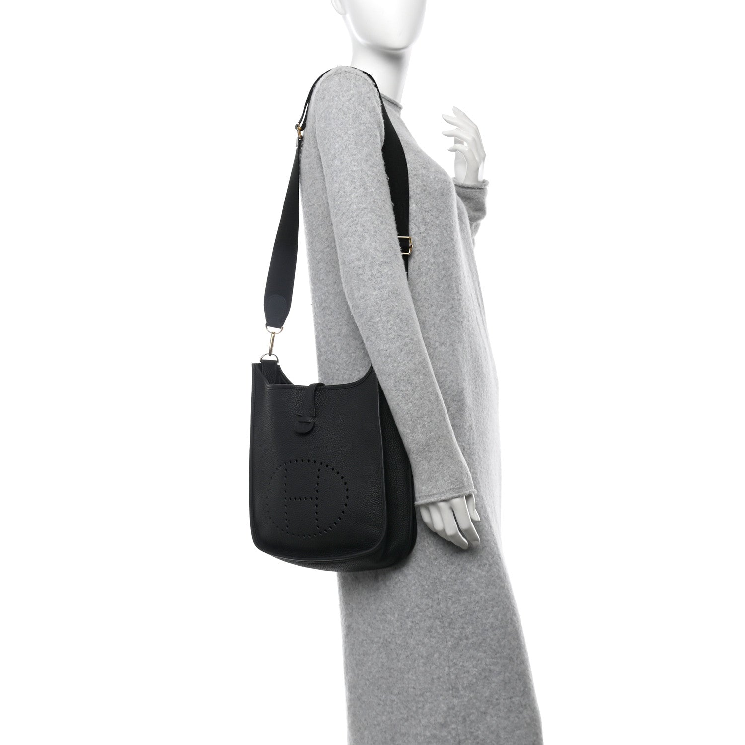 Hermes Taurillon Clemence Evelyne III PM Black 2 of 11