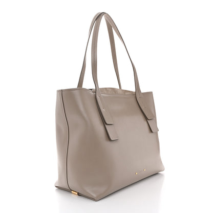 Chloe Shiny Calfskin Suede Medium C Zipped Tote Motty Grey 3 of 10