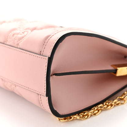 Gucci Calfskin GG Matelasse Small Slim Chain Shoulder Bag Perfect Pink Natural 10 of 10