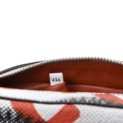 Prada Vitello Daino Eye Inside Shoulder Bag Bianco Arancio 9 of 10