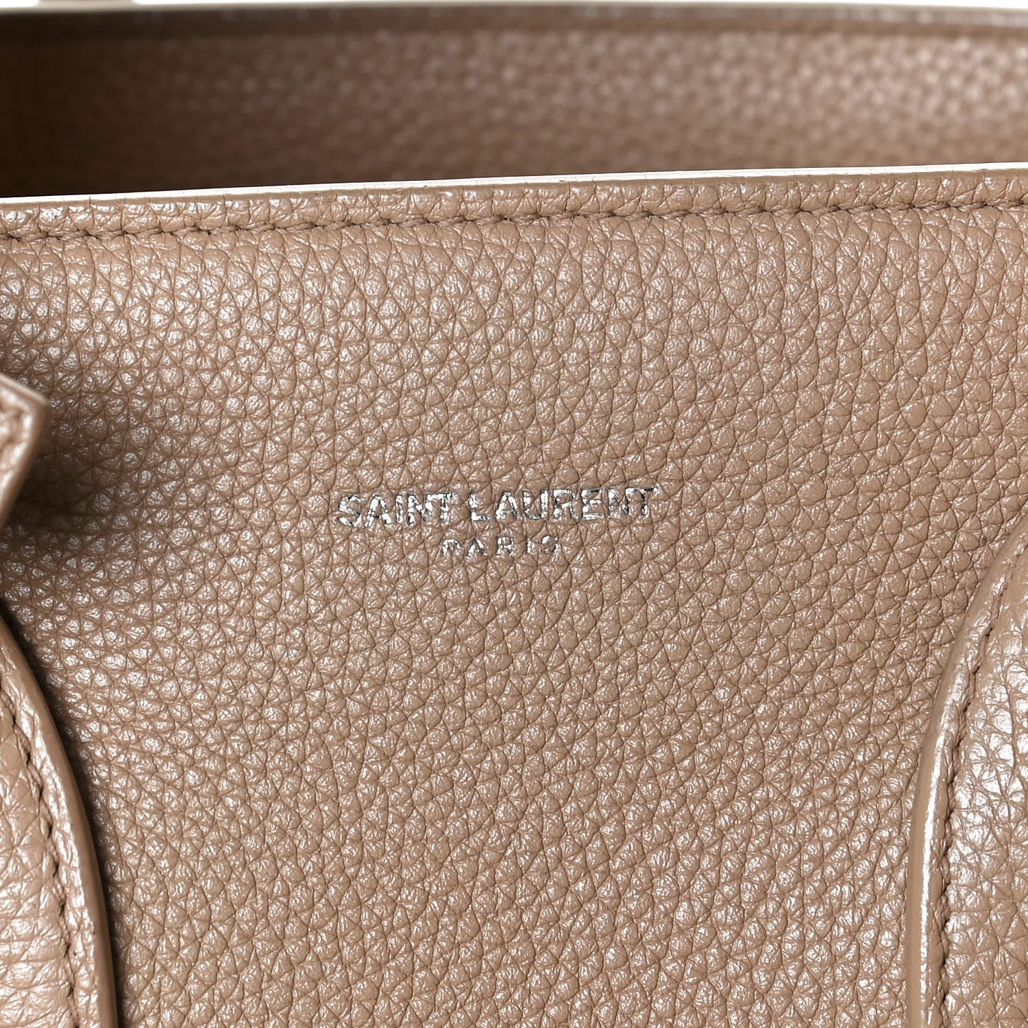 Saint Laurent Grained Calfskin Small Supple Sac De Jour Dark Beige 9 of 13