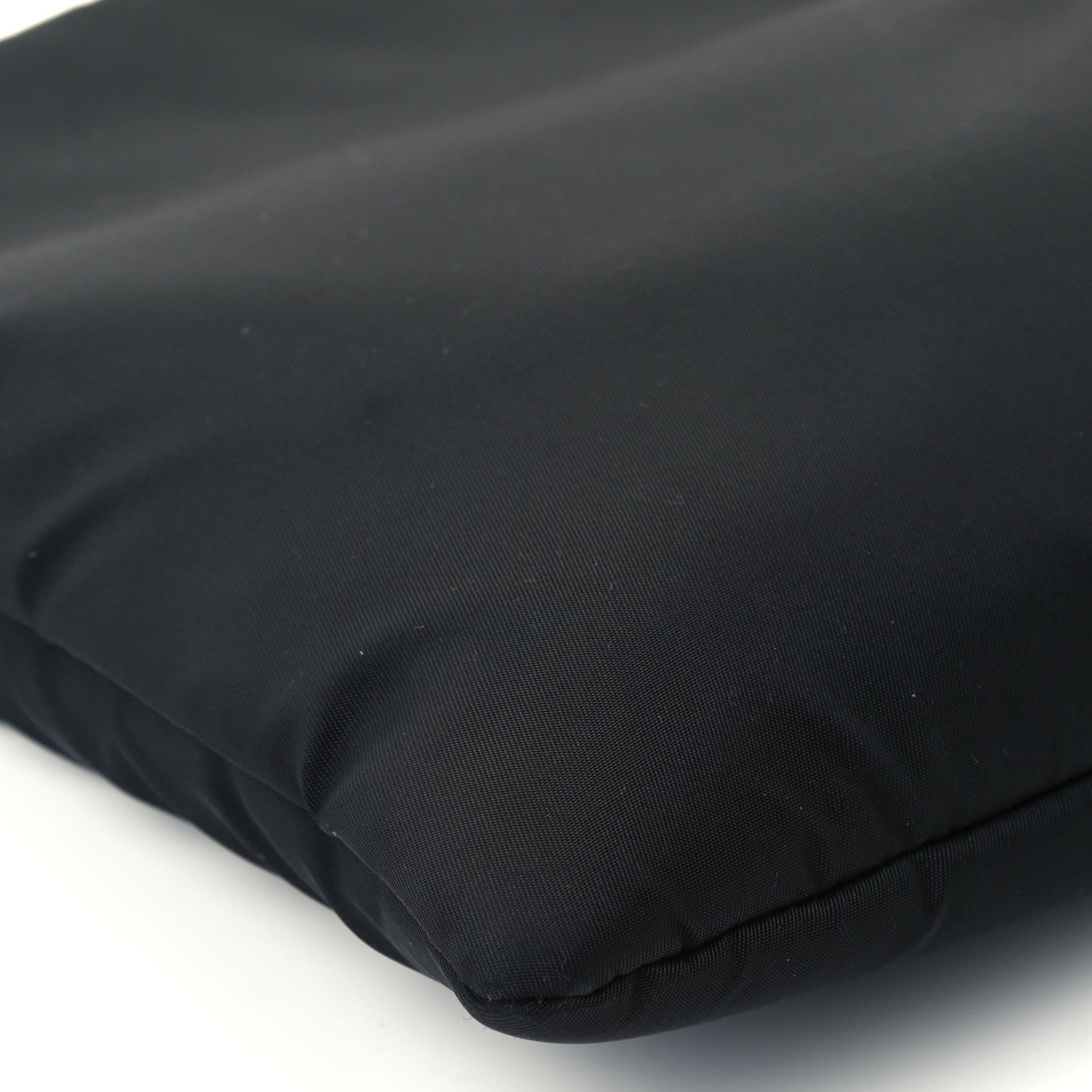 Prada Tessuto Nylon Soft Padded Medium Chain Clutch Bag Black 9 of 10