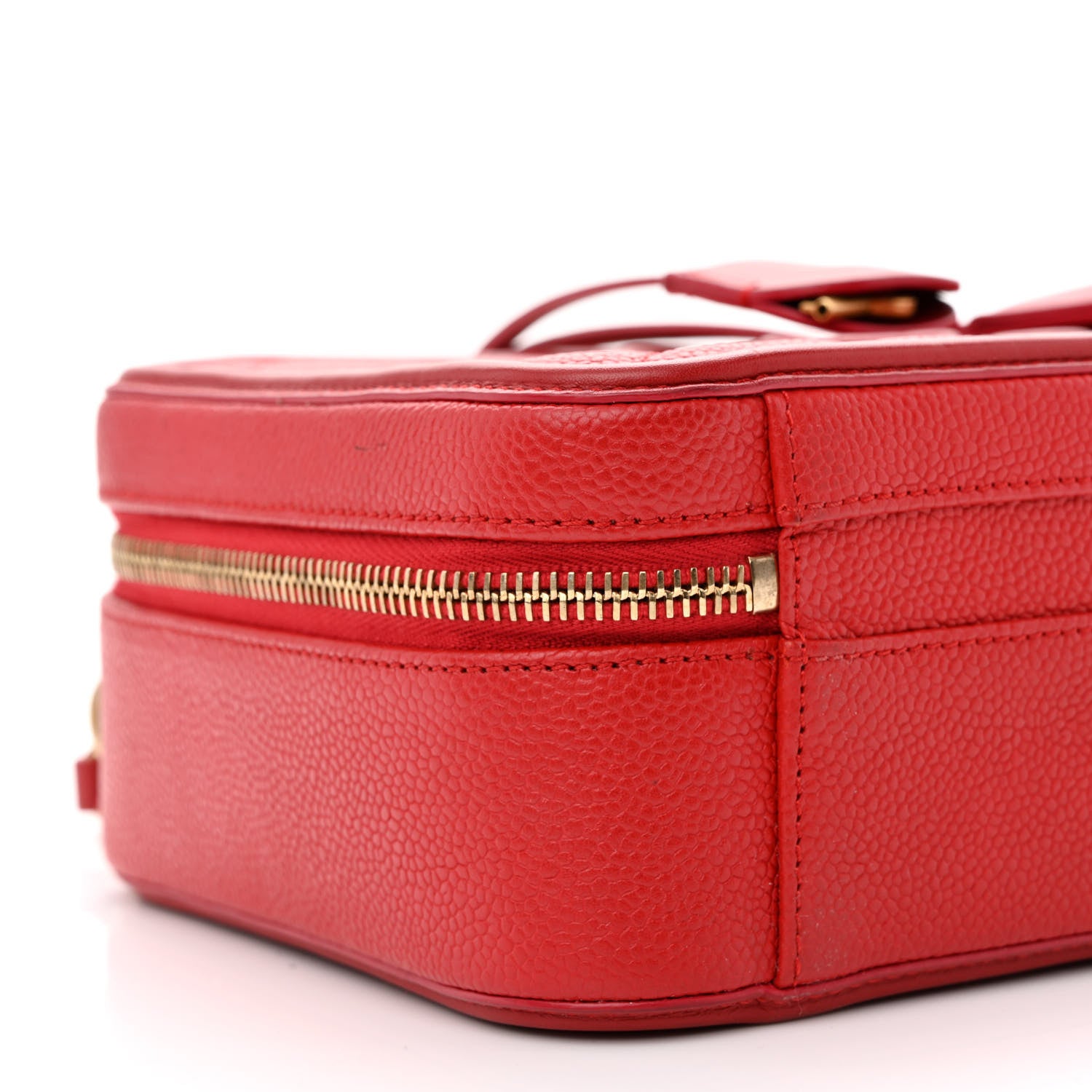 Chanel Caviar Quilted Medium CC Filigree Vanity Case Red 9 of 10