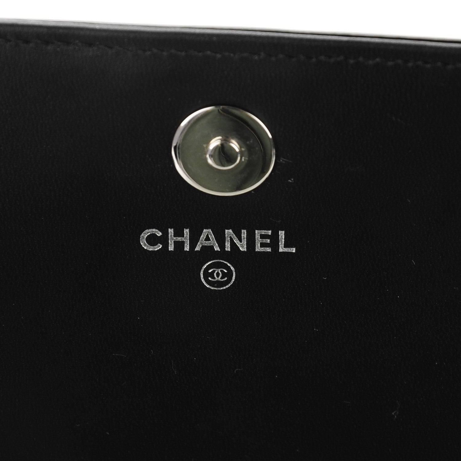 Chanel Patent Calfskin Quilted Boy Wallet on Removable Chain Black 7 of 9