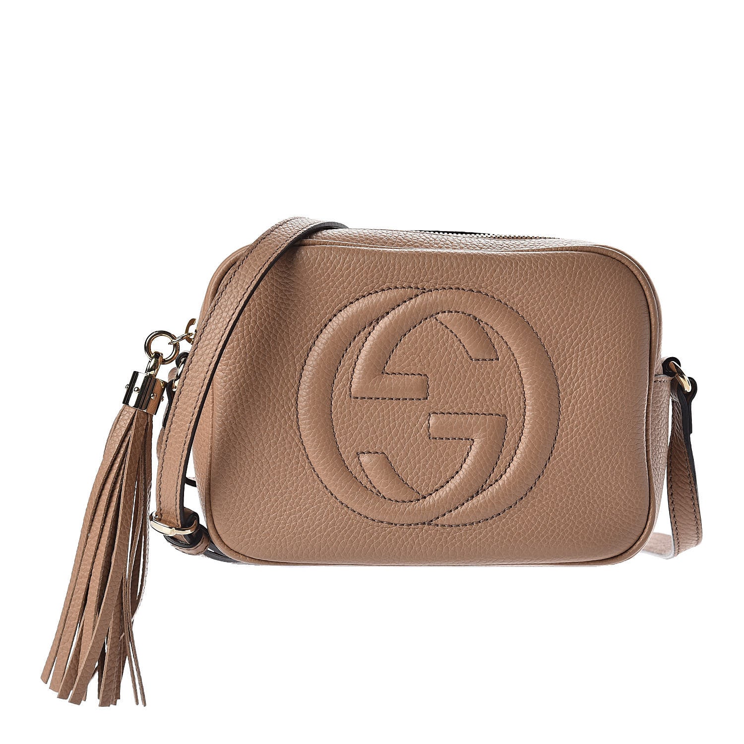 Gucci Pebbled Calfskin Small Soho Disco Bag Rose Beige 1 of 10
