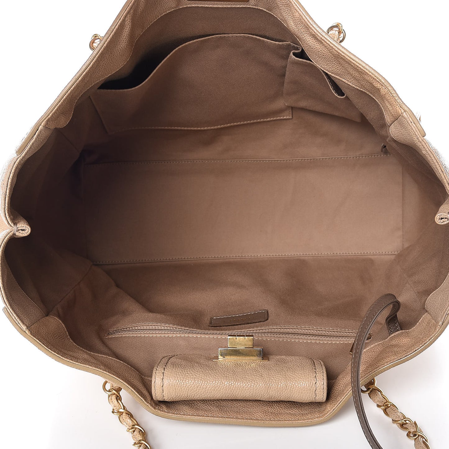 Caviar Large Edy Reissue Tote Beige