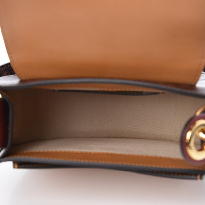 Chloe Calfskin Lizard Embossed Small Tess Bag Sepia Brown 8 of 10