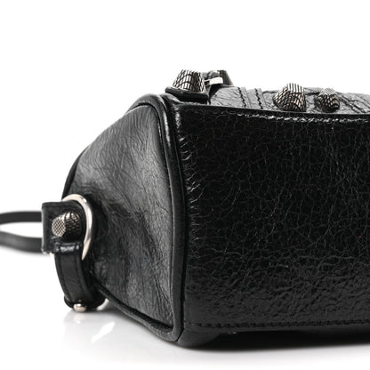 Balenciaga Agneau Arena Crystal Neo Nano Cagole Handbag Black 18 of 21