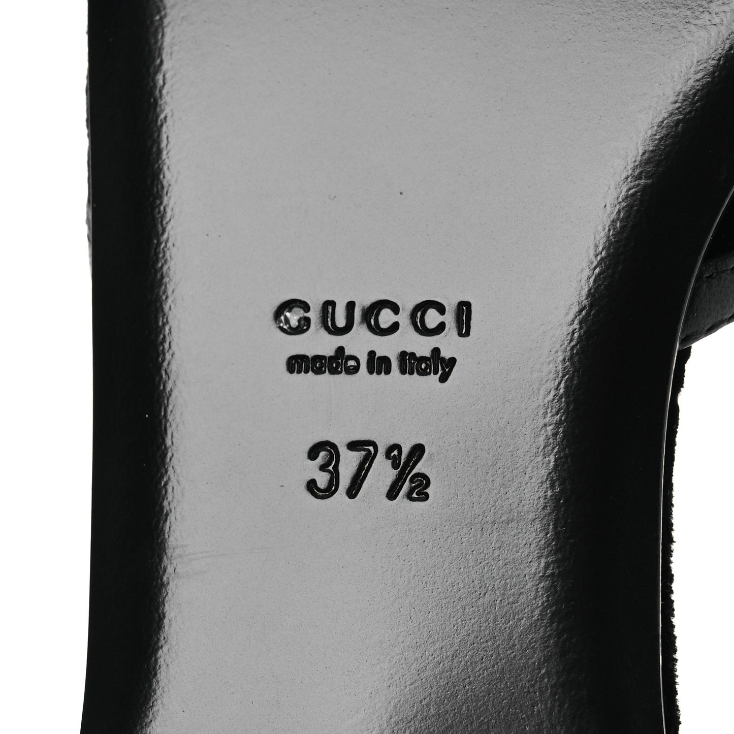 Velvet GG Monogram Slingback Ballet Flats 37.5 Black