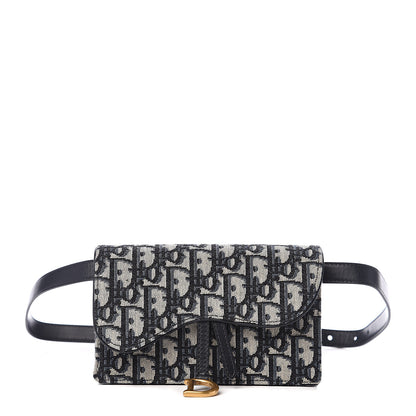 Christian Dior Oblique Saddle Belt Bag Blue 1 of 9