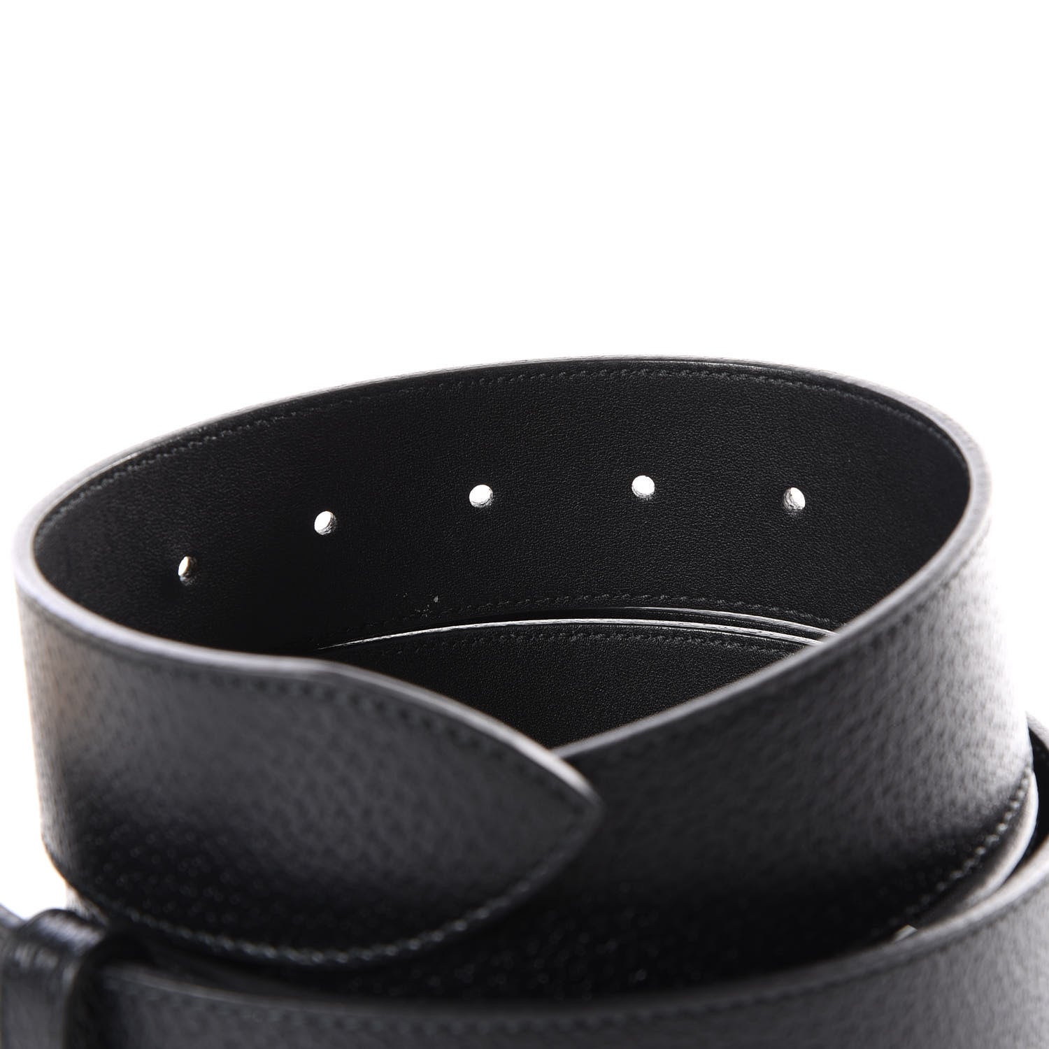 Gucci Textured Dollar Calfskin Double G 40mm Belt 120 48 Black 3 of 7