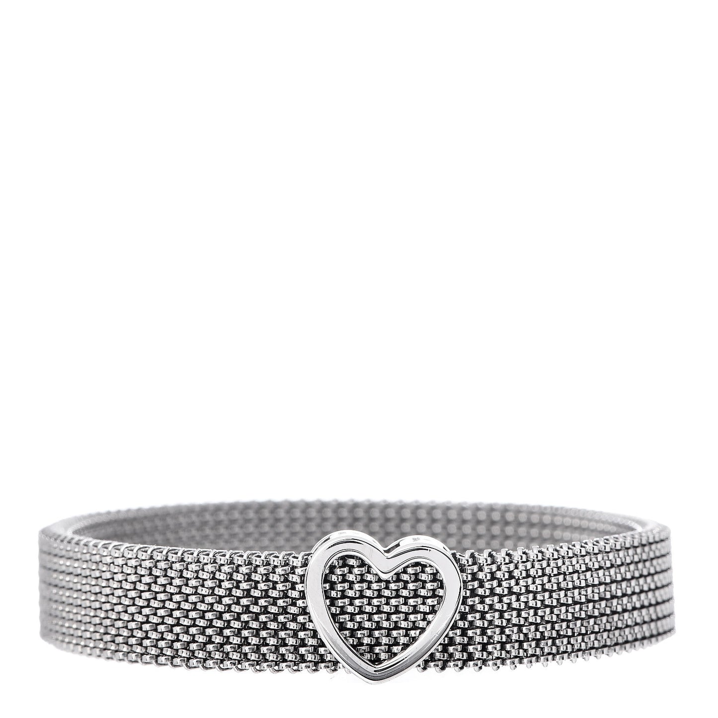 Stainless Steel Somerset Mesh Reversible Heart Bracelet