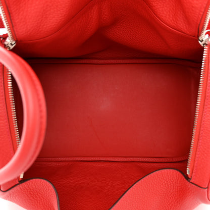 Hermes Taurillon Clemence Lindy 34 Rouge Tomate 5 of 13