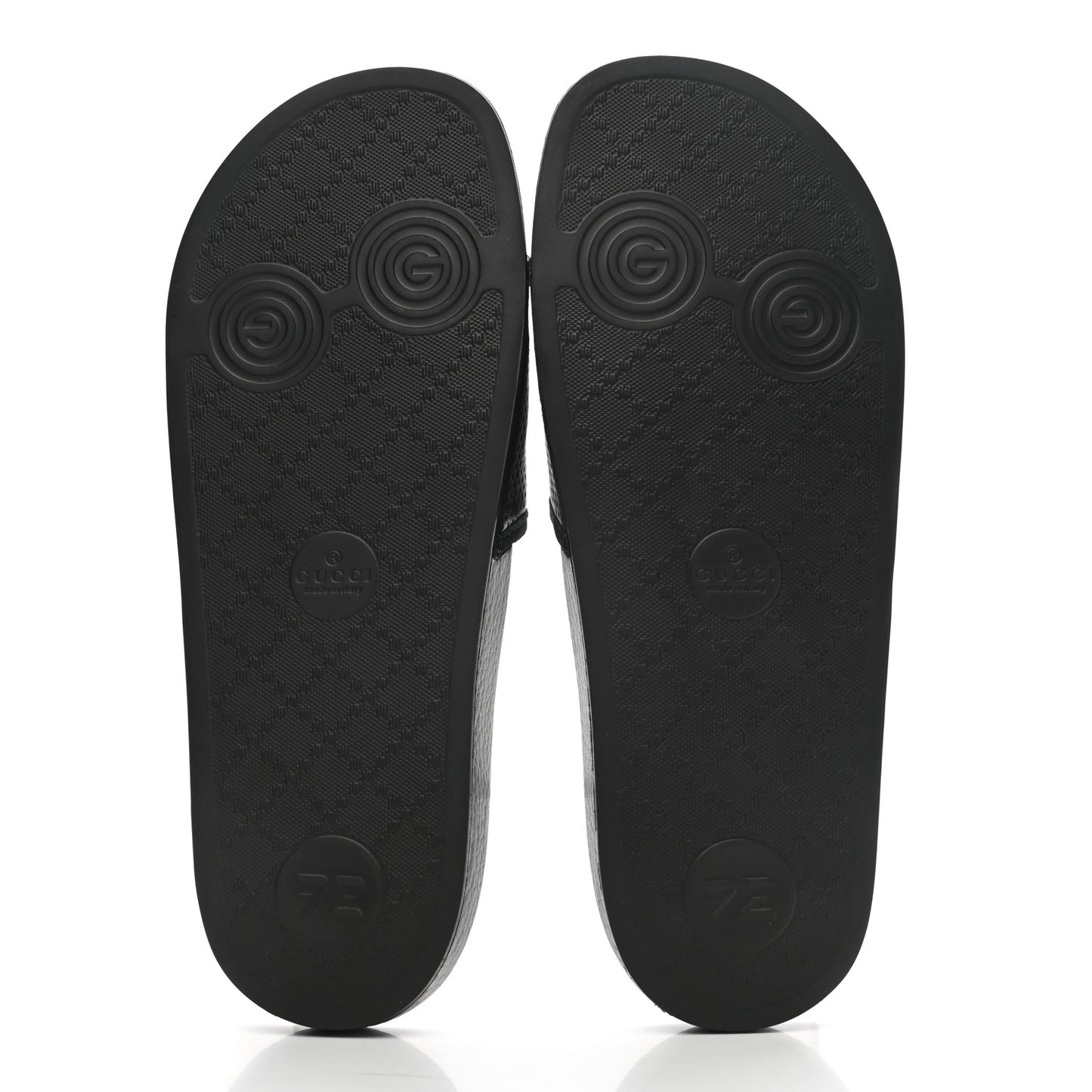 Suede Perforated Horsebit Slide Sandals 41 Black