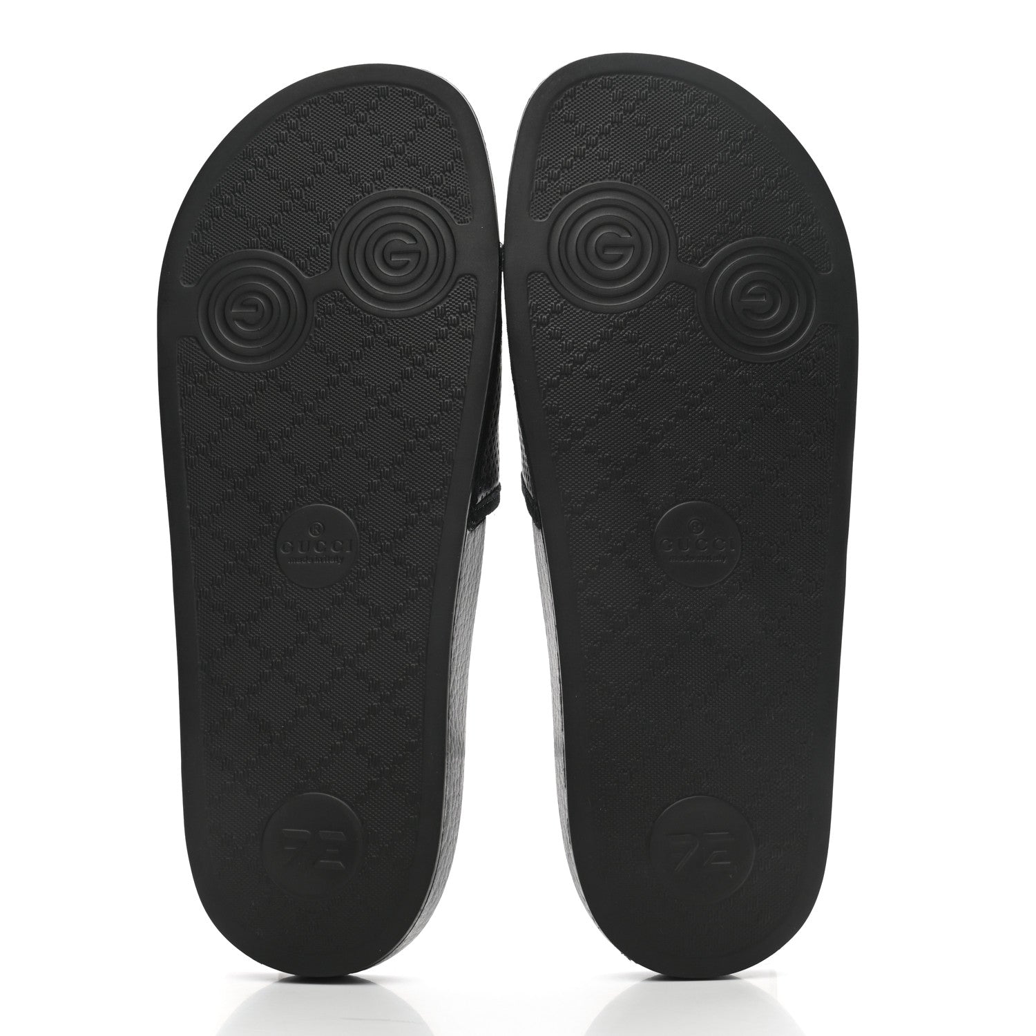 Gucci Suede Perforated Horsebit Slide Sandals 41 Black 5 of 8