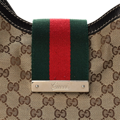 Gucci Monogram Large New Ladies Web Hobo Dark Brown 7 of 16