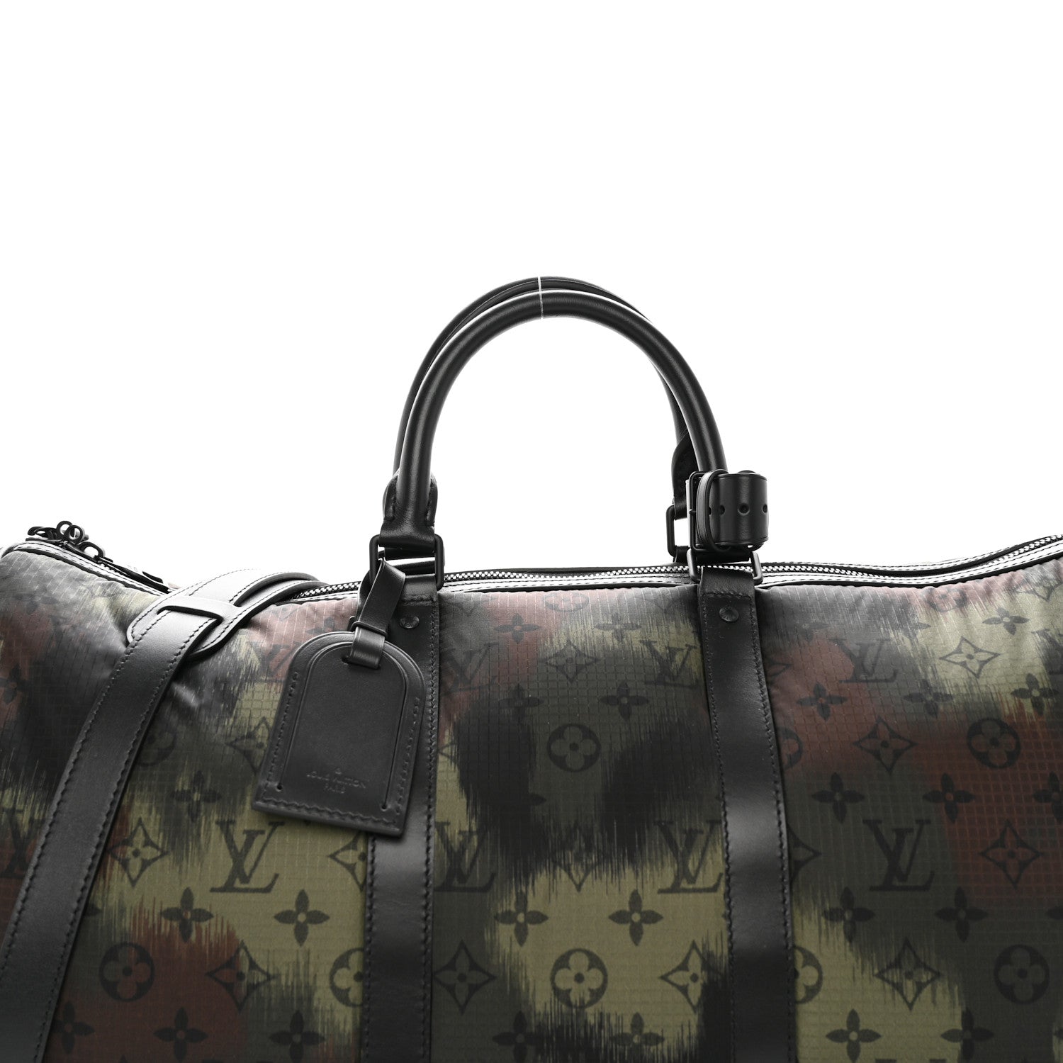 Louis Vuitton Nylon Monogram Camouflage Keepall Bandouliere 50 Kaki 6 of 13
