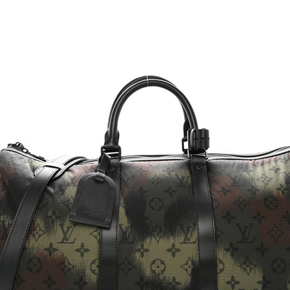 Louis Vuitton Nylon Monogram Camouflage Keepall Bandouliere 50 Kaki 6 of 13