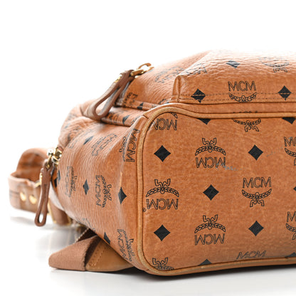 MCM Visetos Small Sprinkle Stud Stark Backpack Cognac 9 of 12