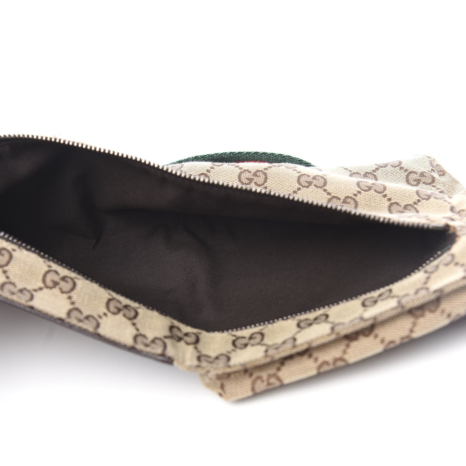 Gucci GG Monogram Double Pocket Belt Bag Dark Brown 5 of 11