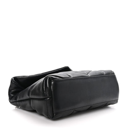 Saint Laurent Lambskin Quilted Toy Loulou Puffer Monogram Chain Satchel Black 4 of 12