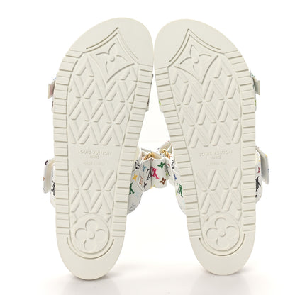 Louis Vuitton LV X TM Monogram Multicolor Bom Dia Comfort Mule Sandals 39.5 White 8 of 9