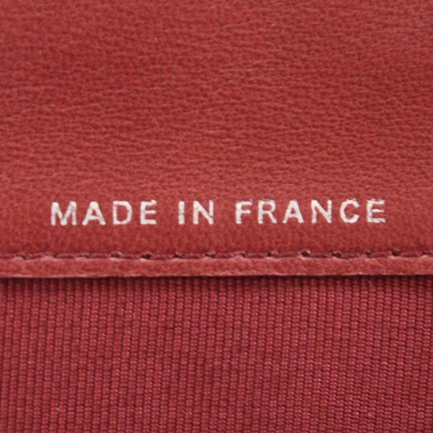 Lambskin Quilted Yen Wallet Red