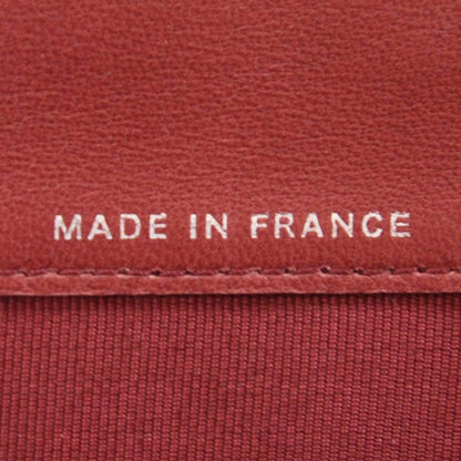Chanel Lambskin Quilted Yen Wallet Red 9 of 10