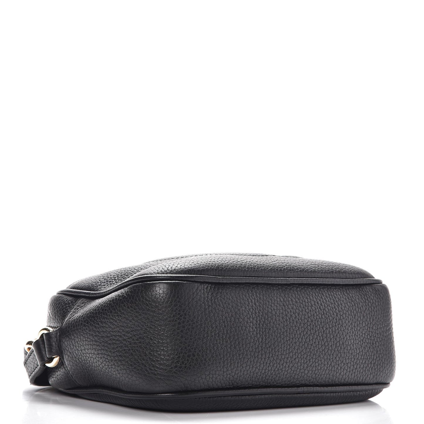 Pebbled Calfskin Small Soho Disco Bag Black
