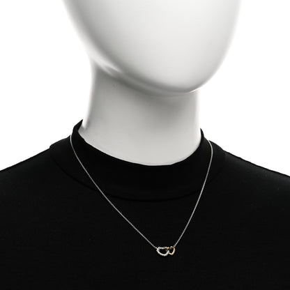 David Yurman Sterling Silver 18K Yellow Gold Belmont Heart Pendant Necklace 2 of 5