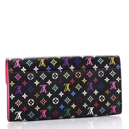 Louis Vuitton Monogram Multicolor Sarah Wallet NM Black Grenade 3 of 7