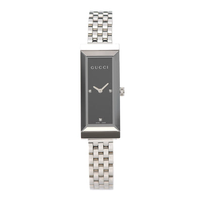 Gucci Stainless Steel Diamond 14mm G-Frame Quartz Watch Black 1 of 6